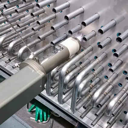 Heat exchanger tube welding
